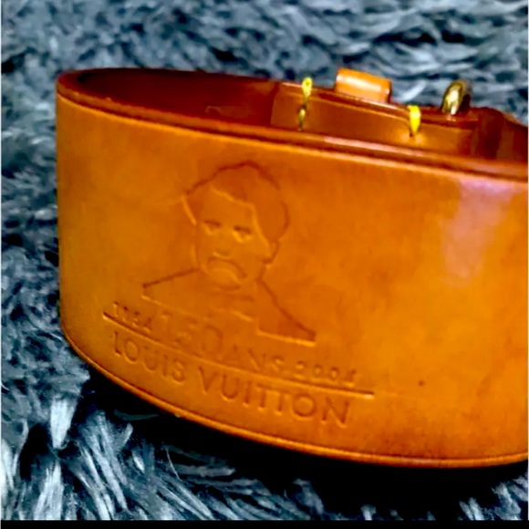 Louis Vuitton nomad bracelet bangle Tokyo 2004 rare brown leather men's #1458D
